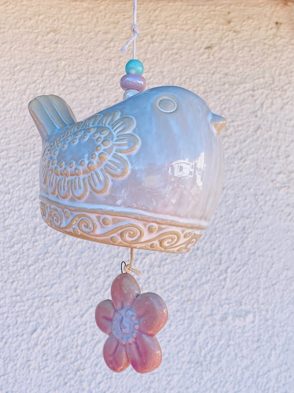 Lovely whimsical bird wind chime